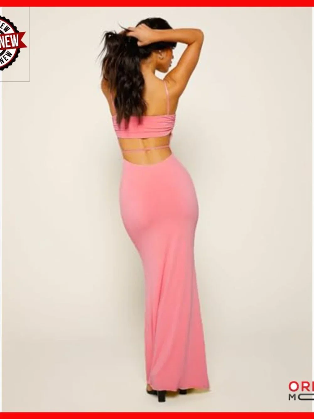 Cutout Backless Maxi Dress Sleeveless Spaghetti Strap Formal Bodycon